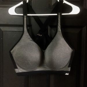 Avia 40D padded sports bra black grey